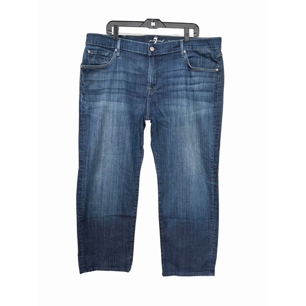 Seven 7 For All Mankind Austyn Jeans Mens 42x28 Blue Dark Wash Straight #J4-6